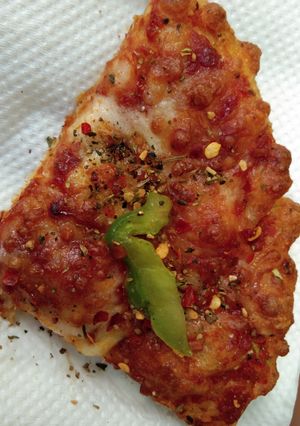 A picture of Bread Piza.