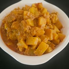 A picture of Pumpkin potato sabji.