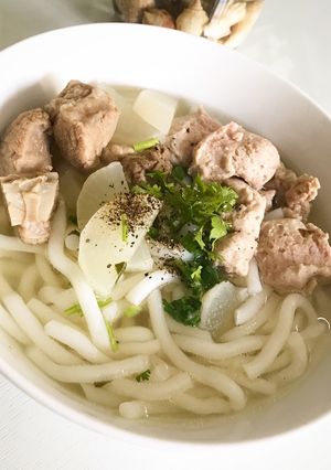 Hình của món Bánh canh sườn mọc.
