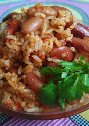 A picture of Rajma Rice.
