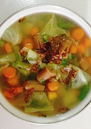 Foto resep Sop sayur sosis cepat kilat
