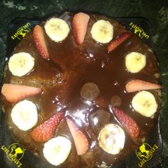 A picture of Vanilla custard fruit cake.