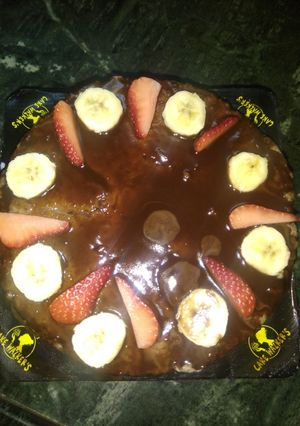 A picture of Vanilla custard fruit cake.