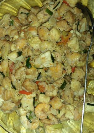 Foto resep Oseng udang tahu tempe