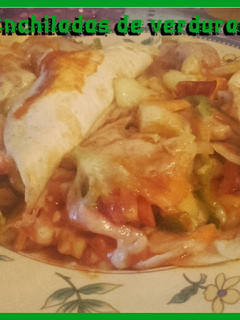 Una foto de Enchiladas de verduras