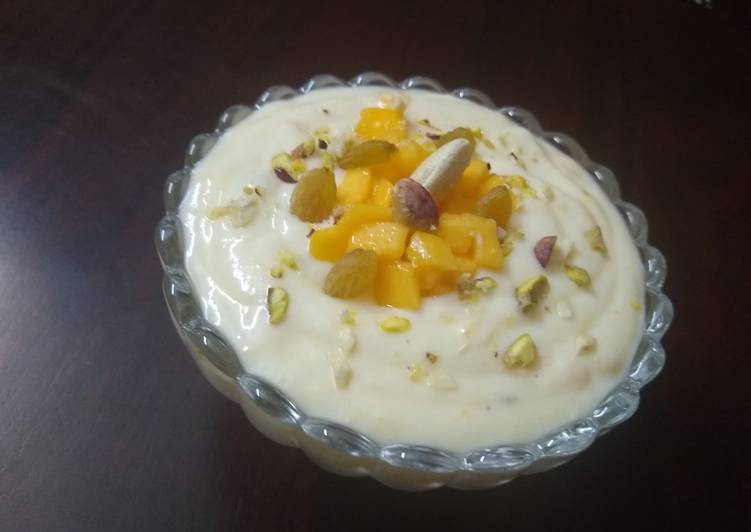 Step-by-Step Guide to Prepare Quick Mango dryfruit shrikhand