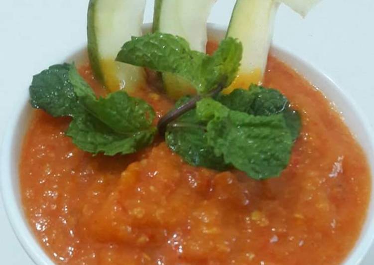 Recipe of Super Quick Homemade 🌶🍀🍁Hot&amp;Spicy Garlic Mango Chutney 🌶🍀🍁