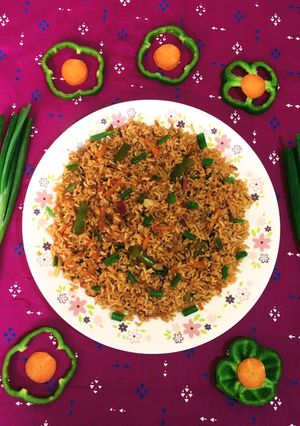 A picture of Burnt Garlic Veg Fried Rice.