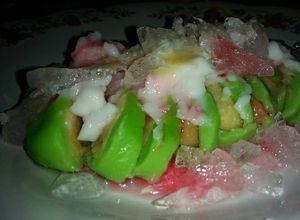 Foto resep Es pisang ijo simple (takaran sendok)