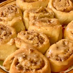 A picture of Walnut and Cinnamon rolls.