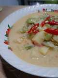 Buncis kentang santan pedas