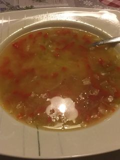 Una foto de Sopa base de verduras