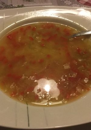 Una foto de Sopa base de verduras