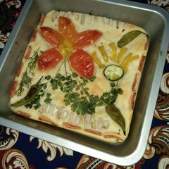 A picture of Focaccia bread.