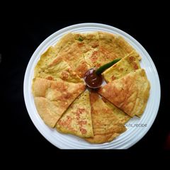 Gram flour egg pancake A picture of Gram flour egg pancake.