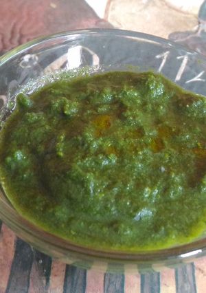 A picture of Raw mango chutney.