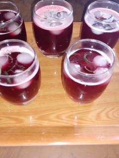 A picture of Rosemary & beetroot juice.