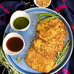 A picture of Mixed Dal & Rosemary Cheela.
