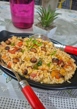 सात्विक मूंगफली राइस रेसिपी मुख्य फोटो