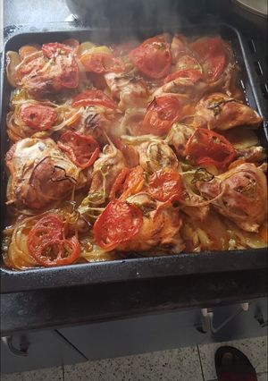 Una foto de Pollo al horno