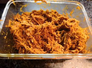 Una foto de Pulled Pork en olla express