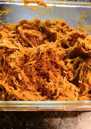 Una foto de Pulled Pork en olla express