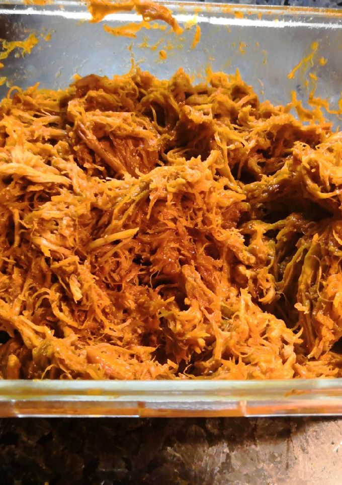 Una foto de Pulled Pork en olla express