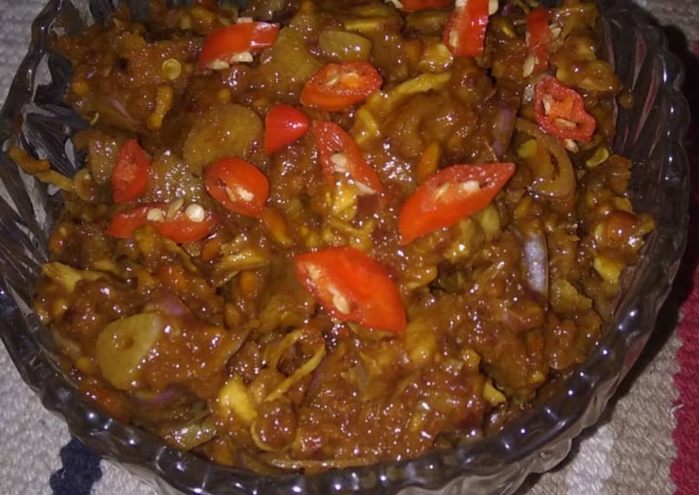 Ayam suwir sambal kacang