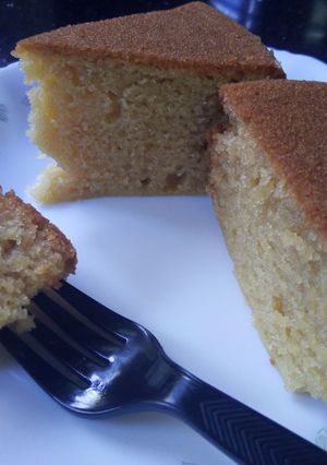 A picture of Eggless Sufuria Cake on gas top#themechallenge.