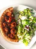 Leek, Cherry Tomato, and Bacon Quiche