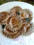Coffee Pasta Ravioli Stuffed with Pumpkin