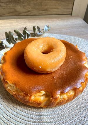 Una foto de Tarta de queso sabor donut en airfryer
