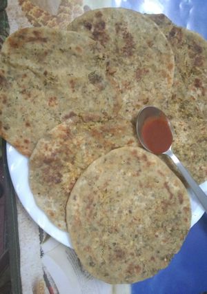 A picture of Sprouted Moong Dal Parantha.