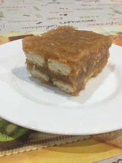 Almás-babapiskótás süti 🍎 recept fotója