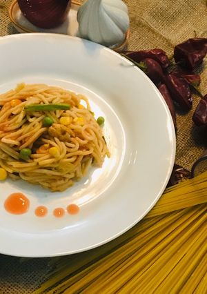 A picture of Corn spaghetti.