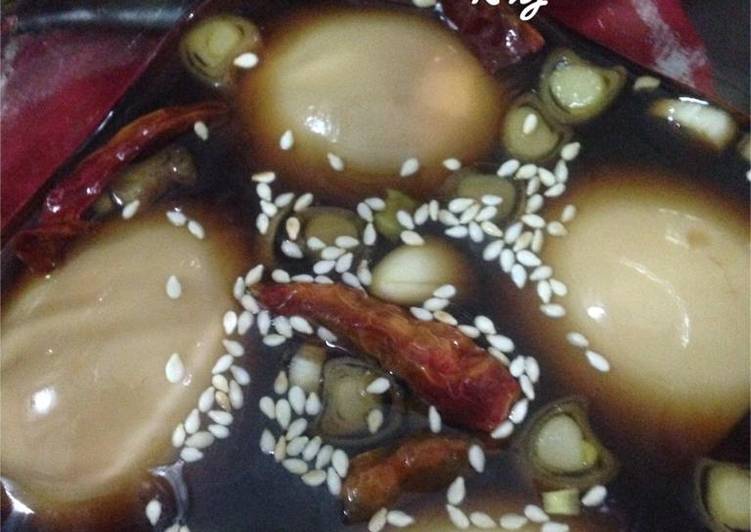 Langkah memasak Gyeran Jangjorim (Marinated Eggs) Anti Gagal