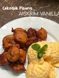 Cekodok Pisang Dengan Aiskrim Vanilla