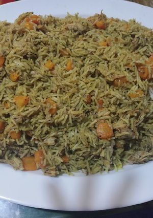 صورة لوصفة رز بالجزر والدجاج