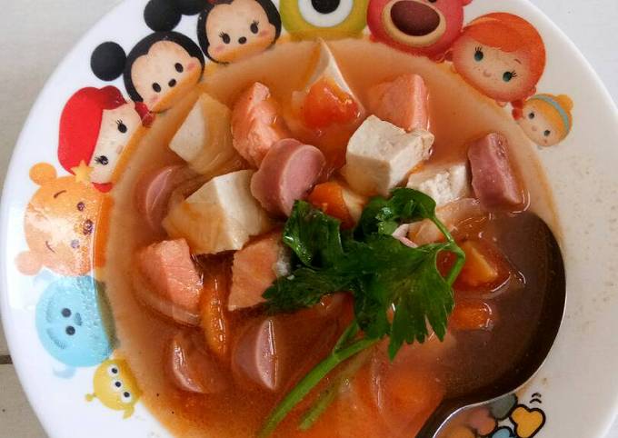 Resep Sup Salmon merah Yang Menggugah Selera