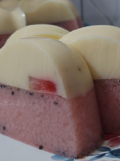 Foto resep Puding Lapis Strawberry