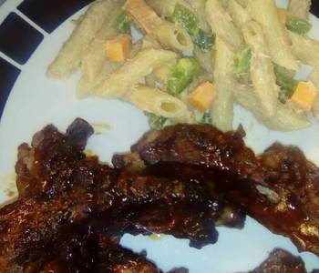 Update, Making Recipe 5 hour marinated ribs with a lazy salad Delicious