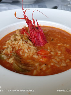 Una foto de Arroz de carabineros y corazón de alcachofas 🎉🎉🎉🎉