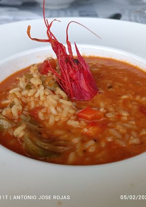 Una foto de Arroz de carabineros y corazón de alcachofas 🎉🎉🎉🎉
