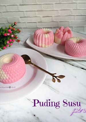 Foto resep Puding Susu pink
