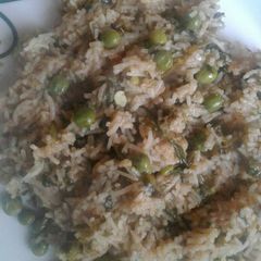 Matar methi pulav A picture of Matar methi pulav.