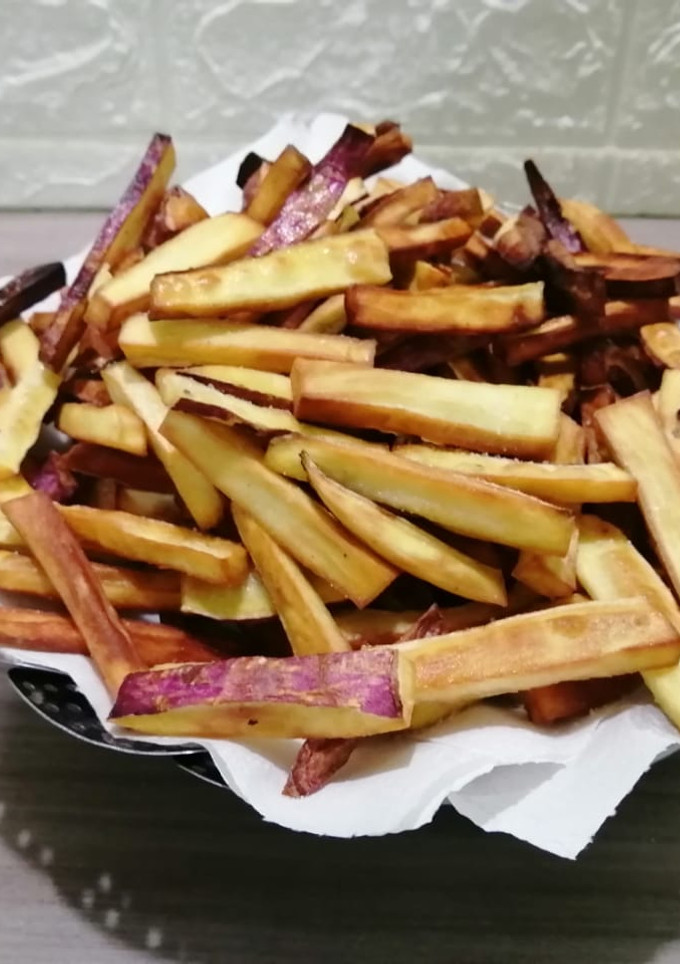 Una foto de Batatas fritas para acompañar