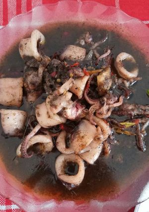 Foto resep Cumi masak hitam pedas