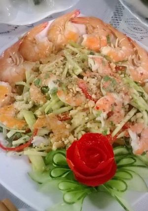 Hình của món Nộm bưởi.