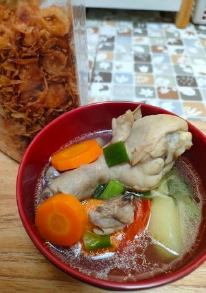 Foto resep Sop Ayam ala Pak Min Klaten, kuah bening segar