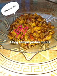 Foto resep Oreg tempe pedas manis